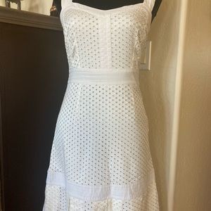 Tory Burch Berdine White Eyelet Dress